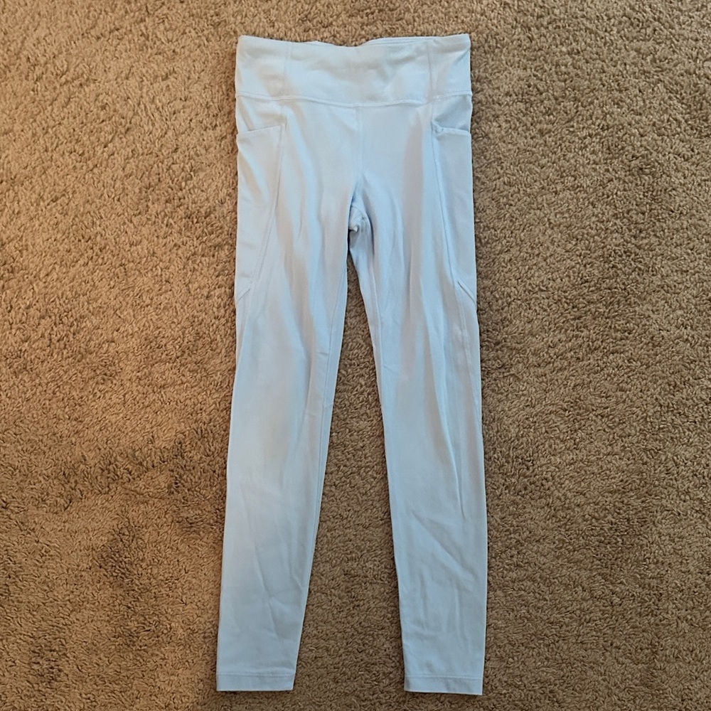 Athleta Girls Light Blue Stash your Treasures Leggings